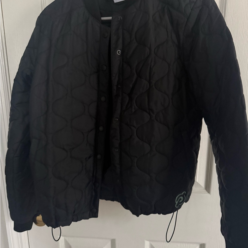 Peloton Black Quilted Women's Bomber Jacket